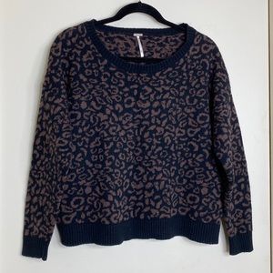 Free People Drop Shoulder Wool Blend Sweater Small